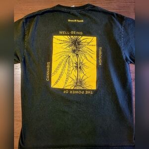 Green Thumb Well Being Through the Power of Cannabis Large Unisex TShirt